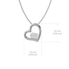 University of North Carolina Heart Necklace - Silver