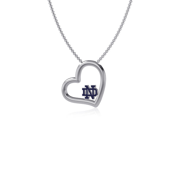 University of Notre Dame Heart Necklace - Enamel