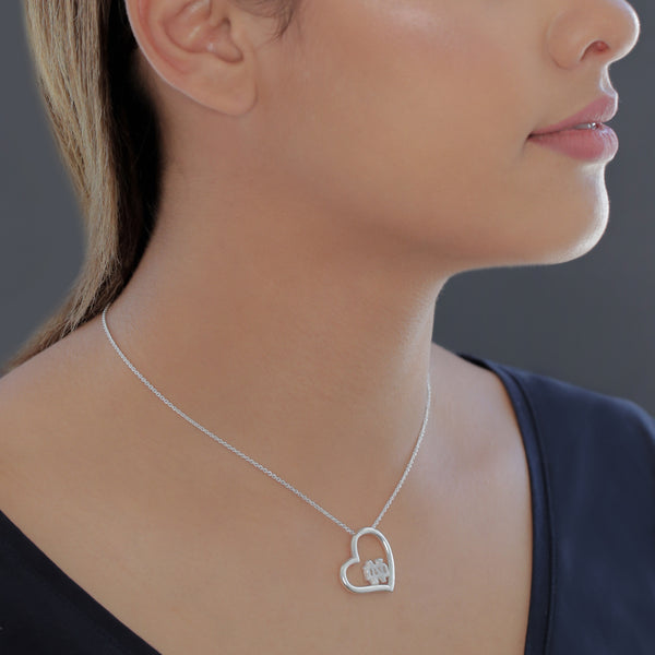 University of Notre Dame Heart Necklace - Silver