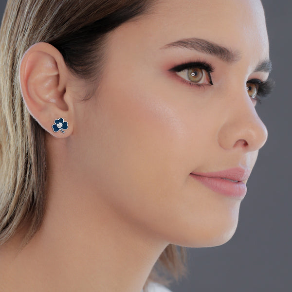 University of Notre Dame Shamrock Stud Earrings - Enamel