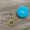 University of Notre Dame Shamrock Heart Necklace - Gold Enamel