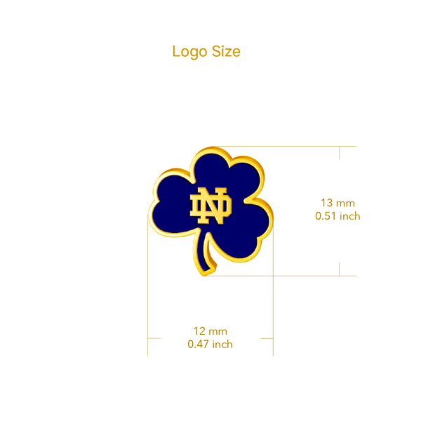 University of Notre Dame Shamrock Dangle Earrings - Gold Enamel