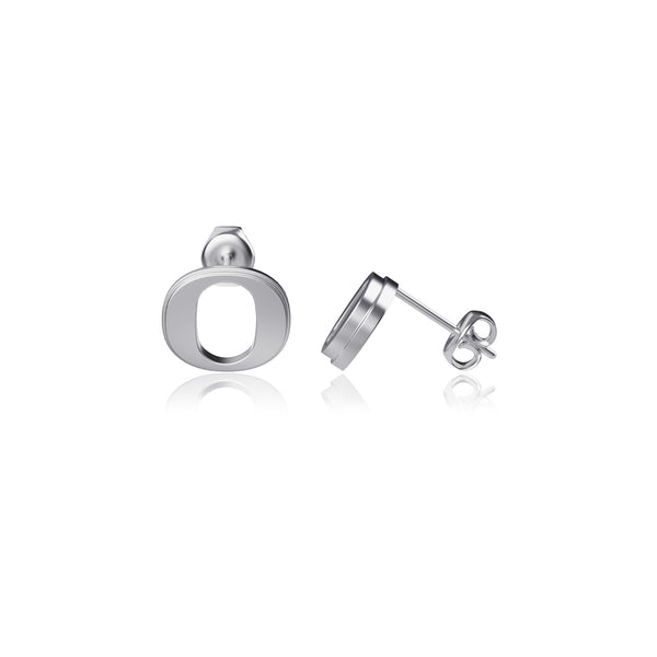 University of Oregon Stud Earrings - Silver