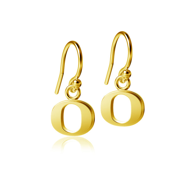 University of Oregon Dangle Earrings - Gold