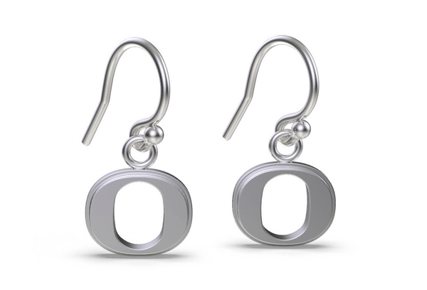University of Oregon Dangle Earrings - Silver