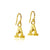 US Military Academy Black Knights Dangle Earrings - Gold
