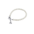 US Military Academy Black Knights Pearl Bracelet - Silver