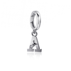US Military Academy Black Knights Bracelet Charm - Silver