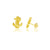 United States Naval Academy Stud Earrings - Gold