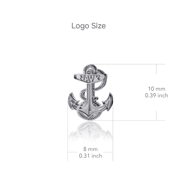 US Naval Academy Bracelet Charm - Silver