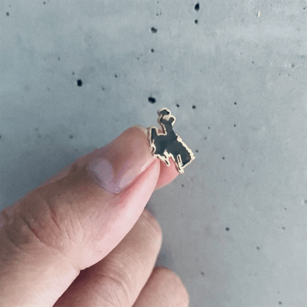 University of Wyoming Stud Earrings - Gold