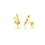 University of Wyoming Stud Earrings - Gold