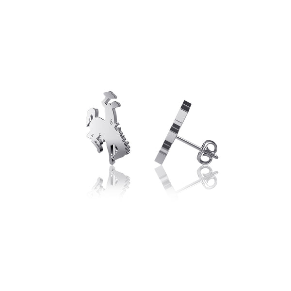 University of Wyoming Stud Earrings - Silver