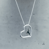 University of Wyoming Heart Necklace - Enamel