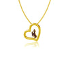 University of Wyoming Gold Heart Necklace