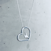 University of Wyoming Heart Necklace - Silver
