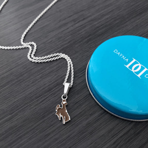 University of Wyoming Pendant Necklace - Enamel