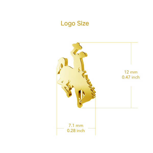 University of Wyoming Stud Earrings - Gold