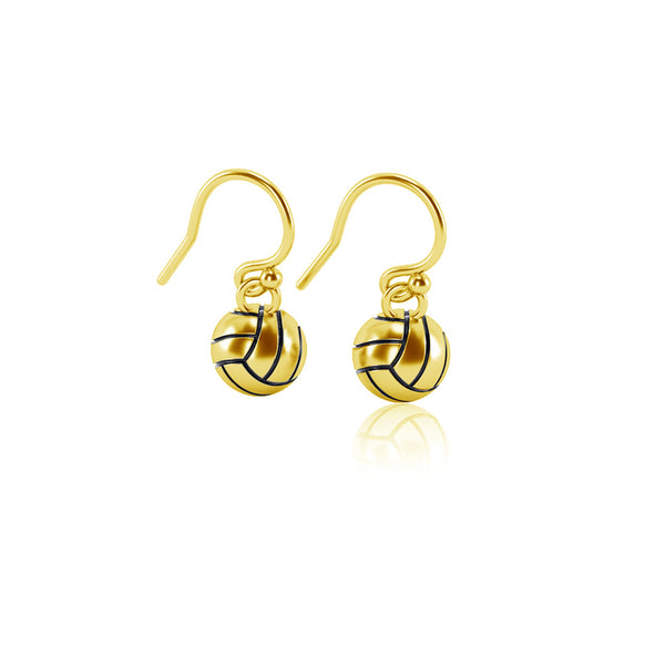 Volleyball Dangle Earrings - Gold