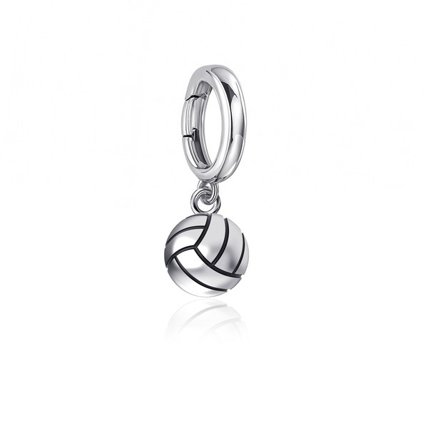 Volleyball Bracelet Charm - Silver