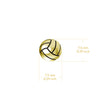Volleyball Dangle Earrings - Gold