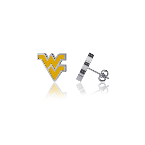 West Virginia University Post Earrings - Enamel