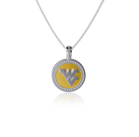 West Virginia University Coin Pendant Necklace - Enamel