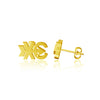 Cross Country Stud Earrings - Gold