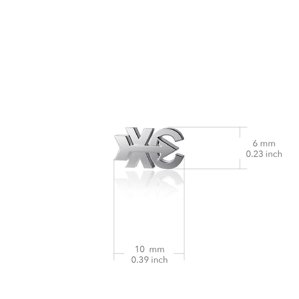 Cross Country Bracelet Charm - Silver