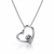 Basketball Heart Pendant Necklace - Silver