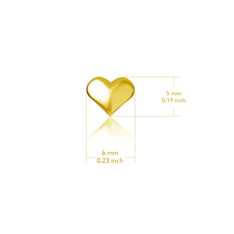 Heart Post Earrings - Gold Plated