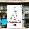 University of Michigan Christmas Tree Greeting Card