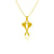 Crew Rowing Pendant Necklace - Gold
