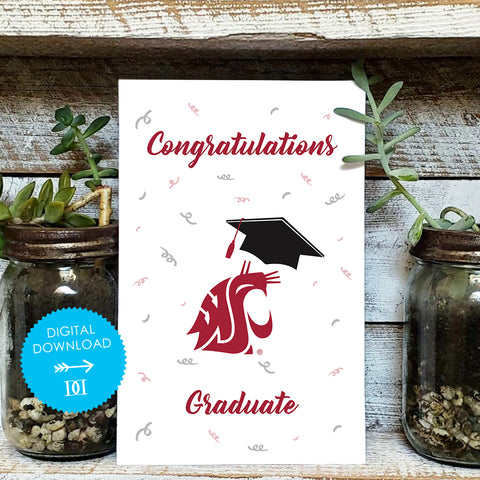 Washington State University Grad Card - Digital Download