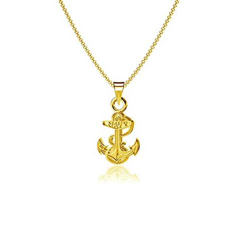 US Naval Academy Pendant Necklace - Gold Plated