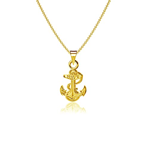 US Naval Academy Pendant Necklace - Gold