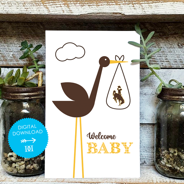 University of Wyoming Baby Greeting Card
