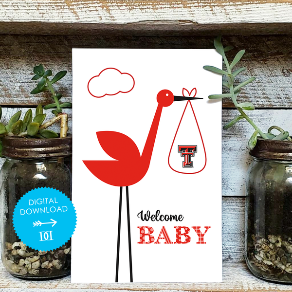 Texas Tech Baby Greeting Card