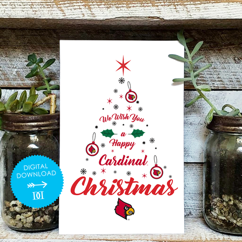 University of Louisville Christmas Tree Card - Digital Download