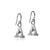 US Military Academy Black Knights Dangle Earrings - Silver