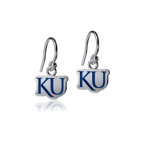 University of Kansas Dangle Earrings - Enamel