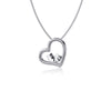 Comedy and Tragedy Mask Heart Necklace