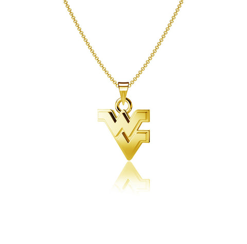 West Virginia University Pendant Necklace - Gold Plated