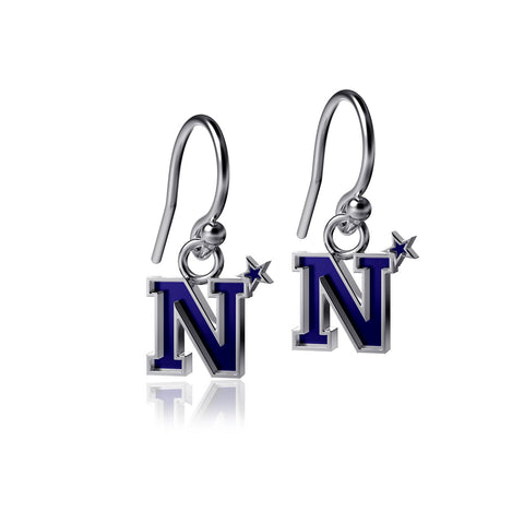 US Naval Academy Dangle Earrings - Enamel