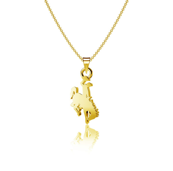 University of Wyoming Pendant Necklace - Gold