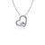 University of Arkansas Razorbacks Heart Pendant Necklace - Silver