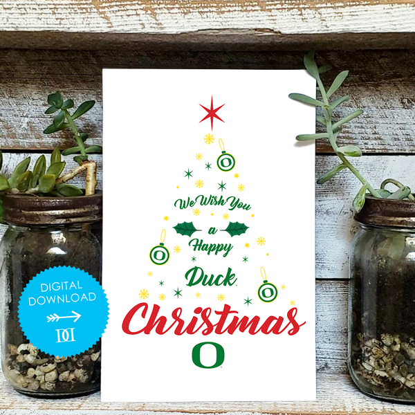 University of Oregon Christmas Tree Card