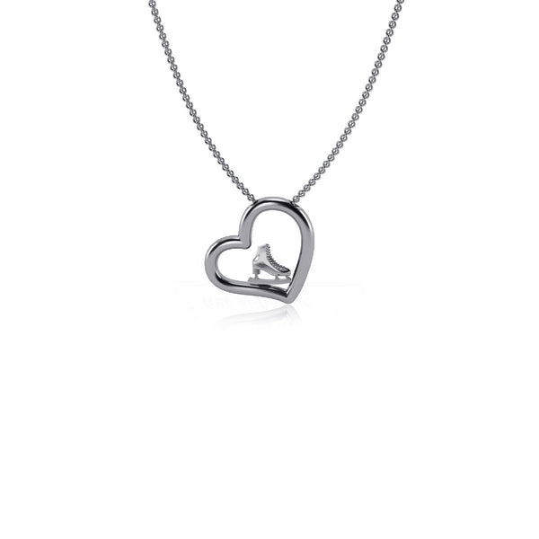 Skate Heart Necklace