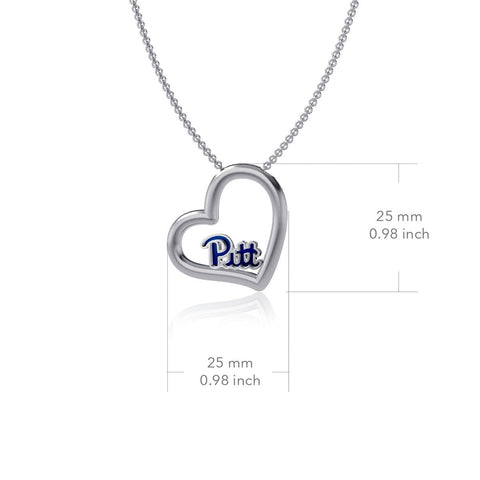 University of Pittsburgh Heart Necklace - Enamel