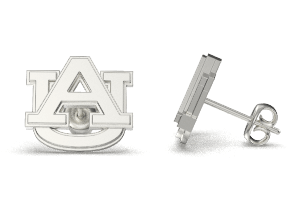 Auburn University Post Earrings - Silver